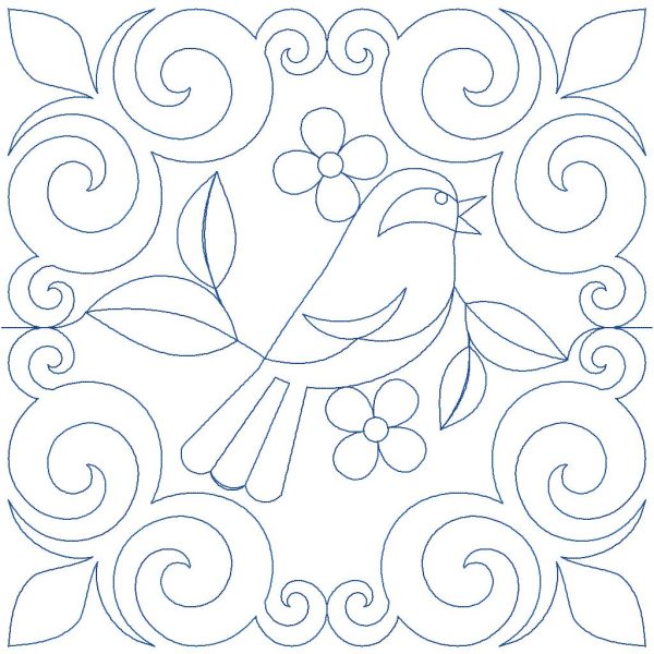 Ornate Tile Chickadee