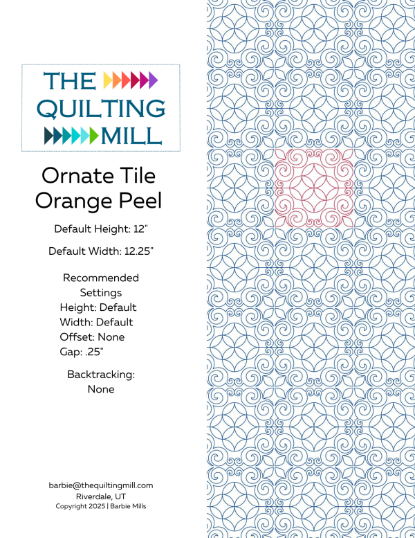 Ornate Tile Orange Peel