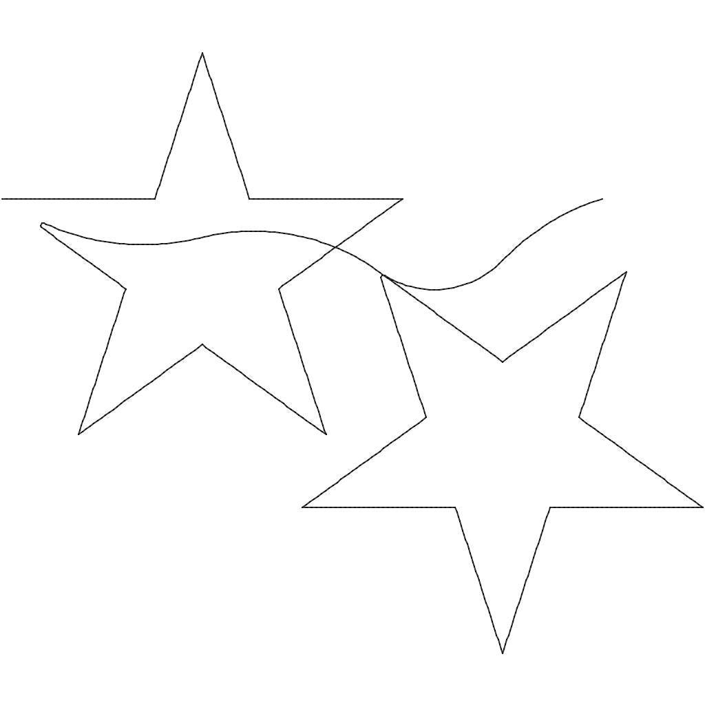 Close-up of Packed Stars quilting pantograph showing detailed five-point star stitching