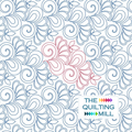 Paisley and Friends edge to edge quilting pattern with flowing paisleys, leaves, petals, and decorative swirls
