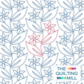 Paradise Vine digital floral pantograph – delicate tropical vine and blooming flower design for longarm quilting machines