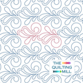 Pelagic swirl quilting pattern – feather and swirl pantograph digital download for longarm quilting machines