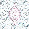 Peppermint Twist Christmas pantograph – whimsical candy cane swirl edge-to-edge longarm quilting design by The Quilting Mill