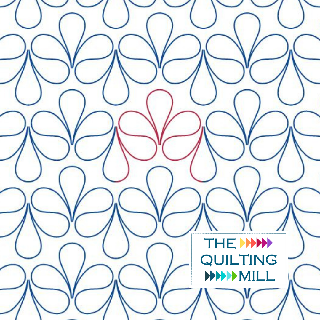 Plumed Chevron feather edge to edge pattern with structured chevron plume rows for longarm quilting