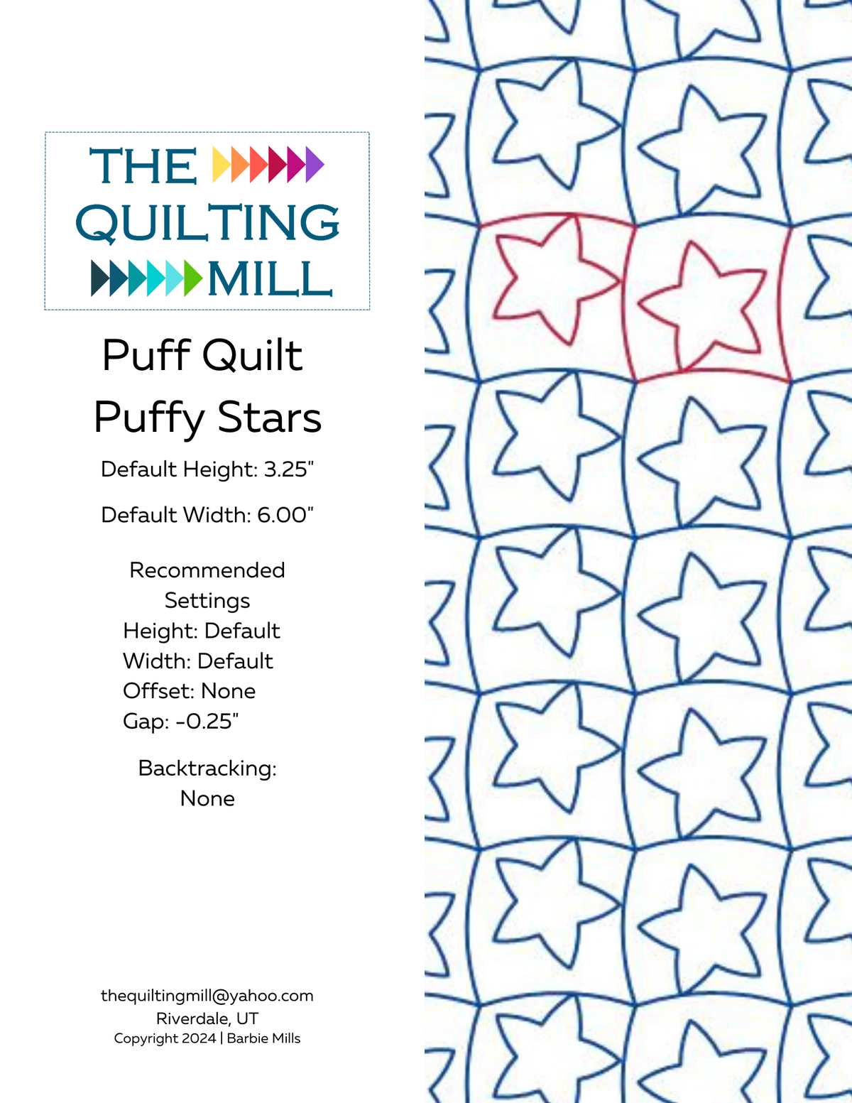 Puff Quilt Puffy Stars