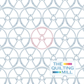 Radiation science-themed quilting pantograph with round circles and a bold radiation symbol for longarm quilting