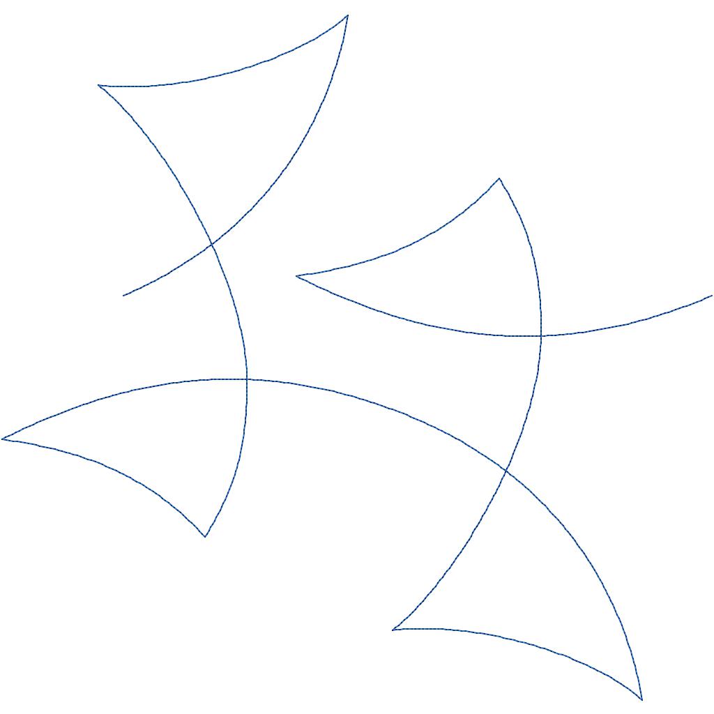 Close-up of Scattered geometric pantograph pattern showing bowtie curved shapes and flowing edge to edge detail