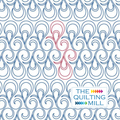 Scrolling Peacock Feather digital feather pantograph with curled plumes and spiral scrolls by The Quilting Mill