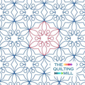 Solstice Snow holiday digital pantograph pattern — elegant geometric snowflake design for festive longarm quilting