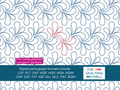 Spray teardrop pantograph pattern — digital longarm quilting design with flowing water drop shapes on a quilt top