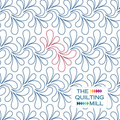 Full quilt featuring the Spray teardrop pantograph pattern by The Quilting Mill — edge to edge digital longarm quilting design