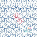 Spurt feather digital pantograph – playful feather loop curve design for longarm quilting machines