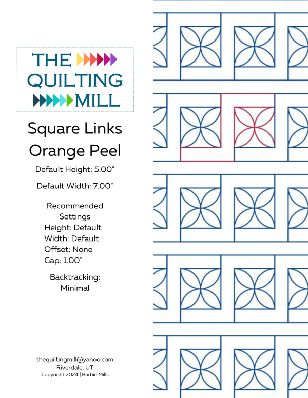 Square Links Orange Peel