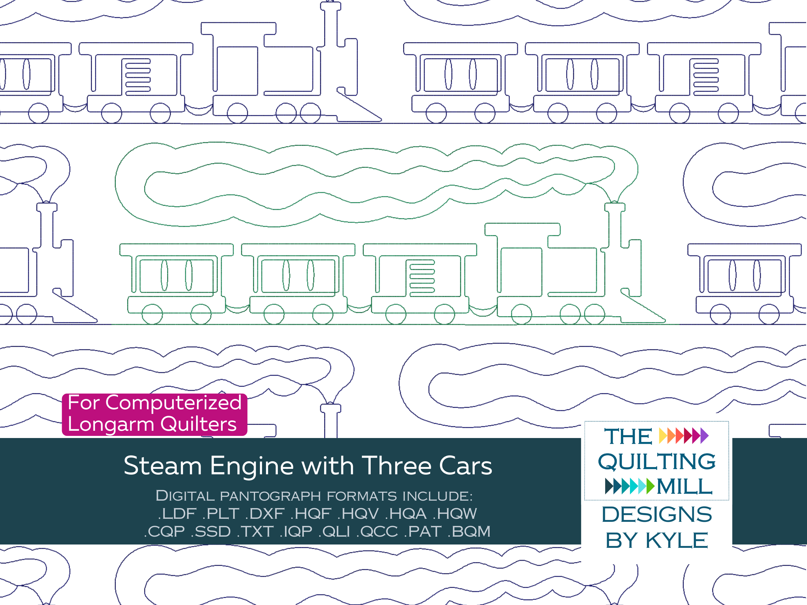 Steam Engine with Three Cars