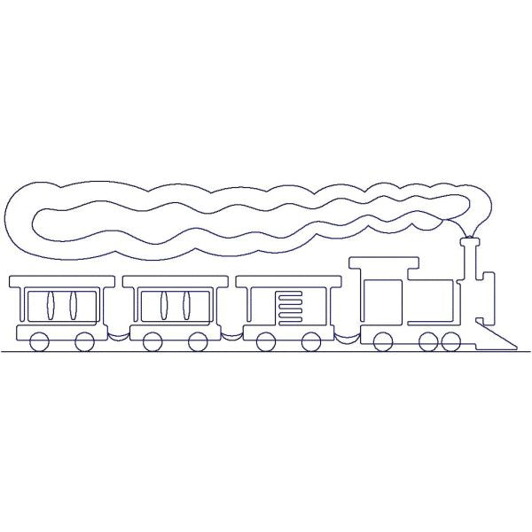 Steam Engine with Three Cars