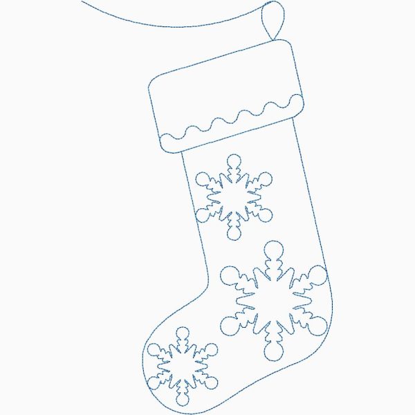 Stocking with Snowflakes