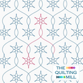 String of Snowflakes Christmas digital pantograph – graceful linked snowflake design for longarm quilting machines