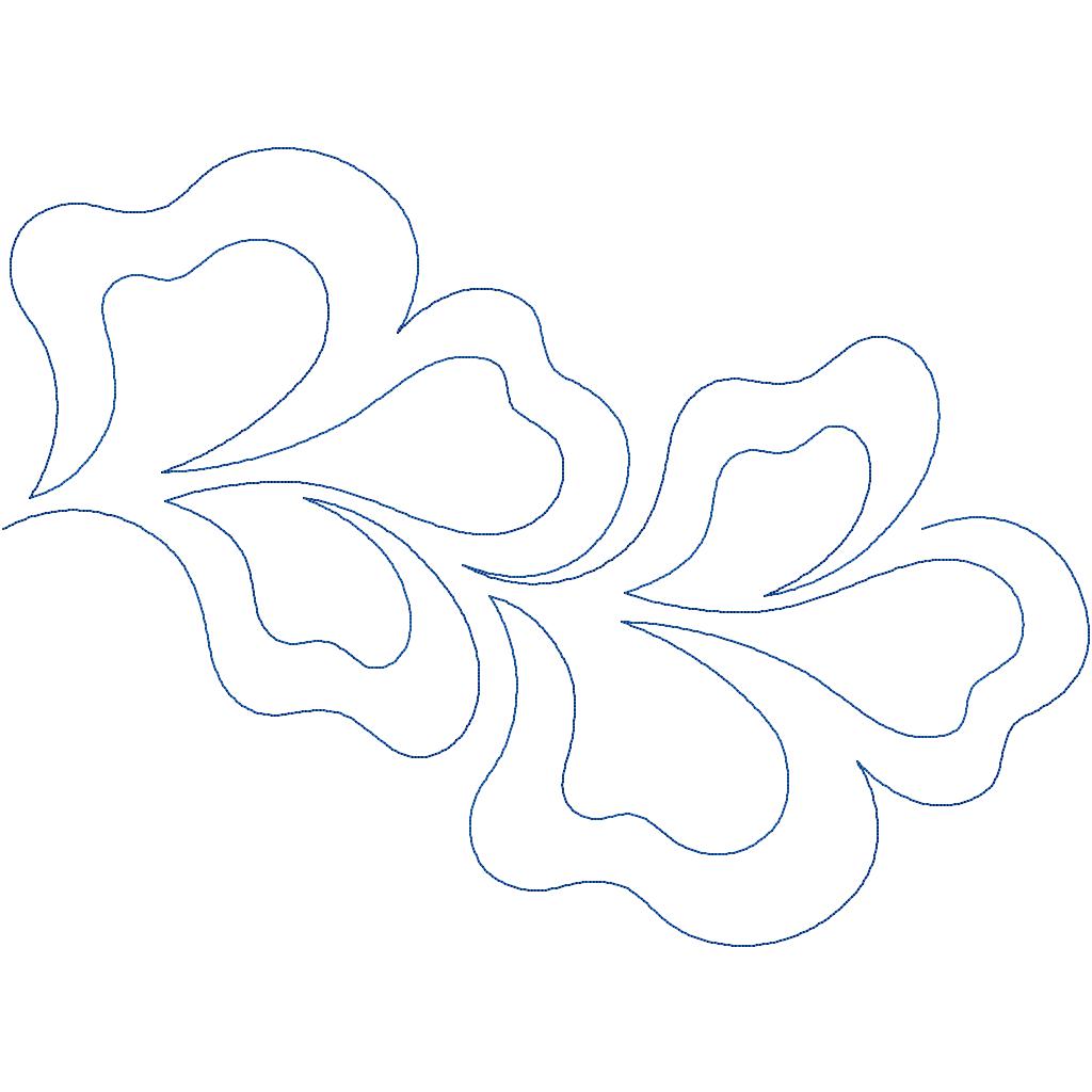 Close-up of Thrive elegant feather quilting pantograph showing graceful flowing feather motif detail