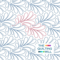 Torrent feather digital pantograph with flowing feather swirls and elegant curved lines for longarm quilting designs