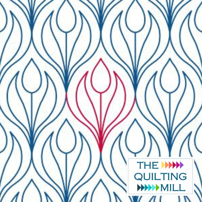 Tulip Bud digital tulip pantograph – graceful flowing tulip bud design for longarm quilting machines