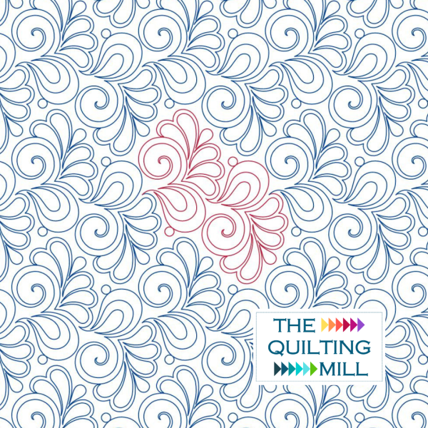 Virtuoso feather longarm design – graceful flowing feather swirl pattern for longarm quilting machines