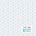 Viscosity digital swirl quilting pantograph pattern with flowing wave-like rows for longarm quilting