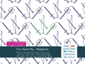 You Have My Weapons novelty hunting quilt pantograph product image with The Quilting Mill logo, showing swords, axes, and bows