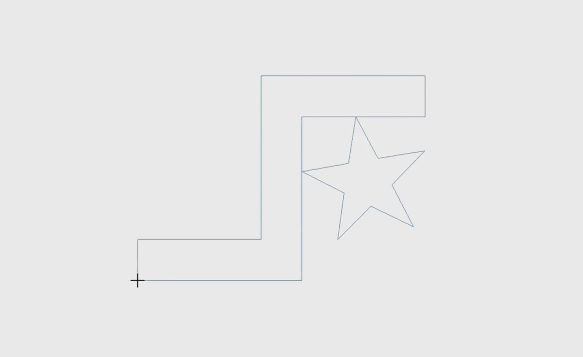 Video preview of Square Links Star geometric quilting pantograph stitching out on a longarm quilting machine