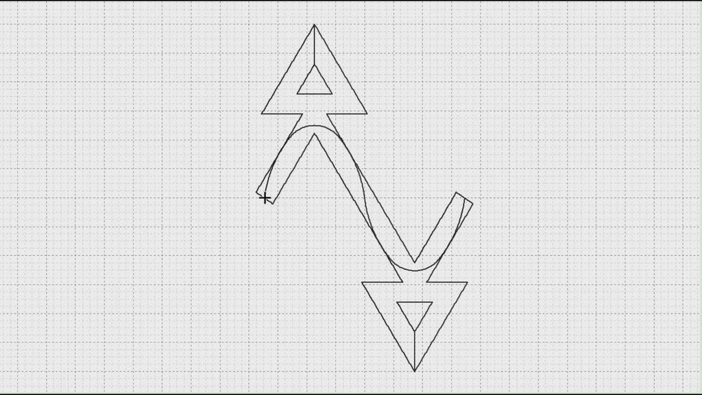 Video preview of Iconic Carpet Triangles digital pantograph stitching a geometric triangle quilting pattern