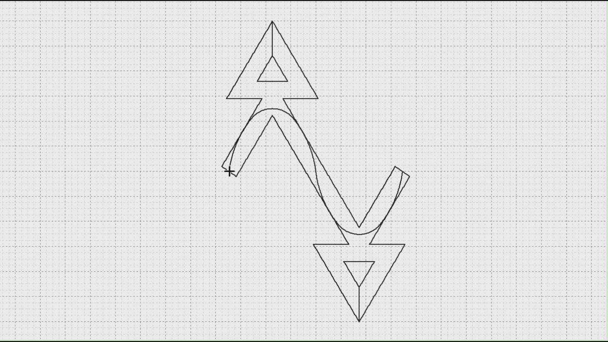 Video preview of Iconic Carpet Triangles digital pantograph stitching a geometric triangle quilting pattern