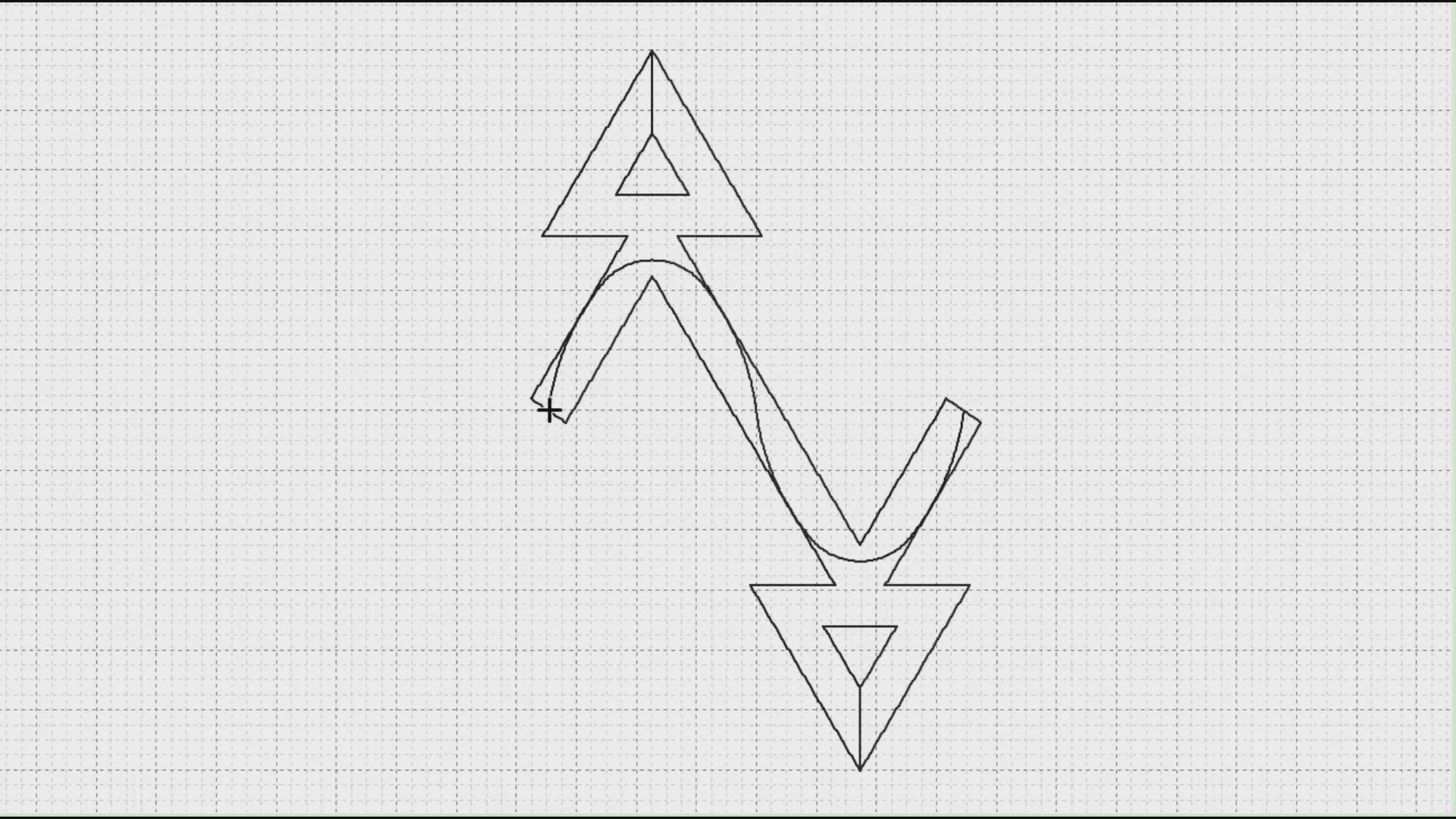 Video preview of Iconic Carpet Triangles digital pantograph stitching a geometric triangle quilting pattern