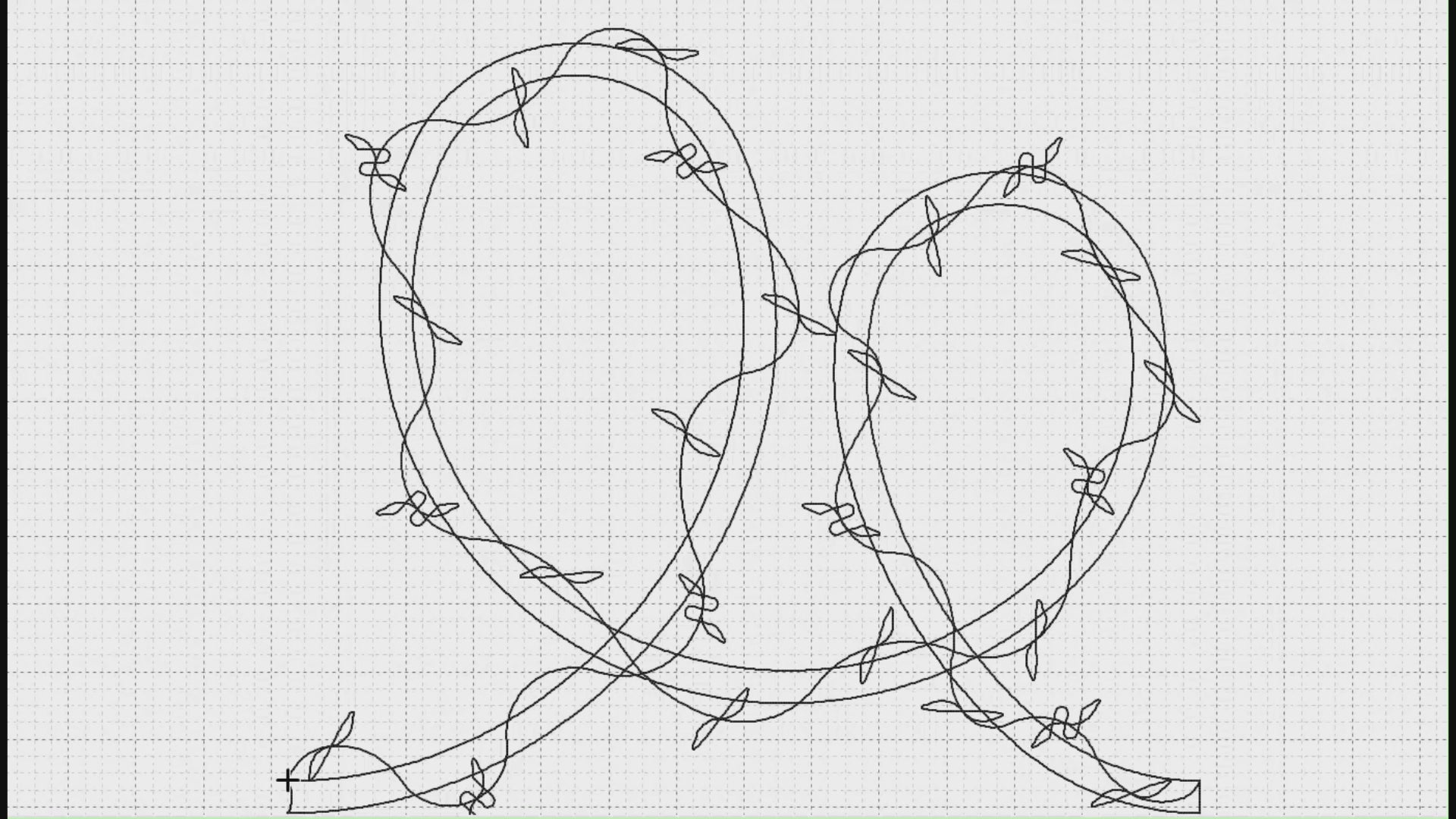 Video preview of Barbed Wire longarm pantograph stitching a continuous line western wire edge to edge quilting design