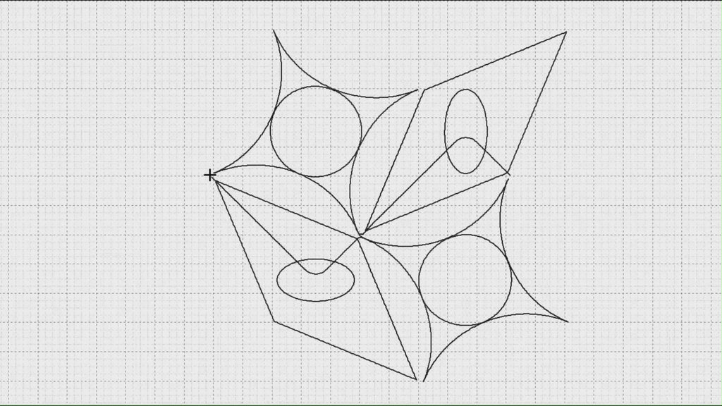 Video preview of Inscription digital pantograph stitching out on a longarm quilting machine
