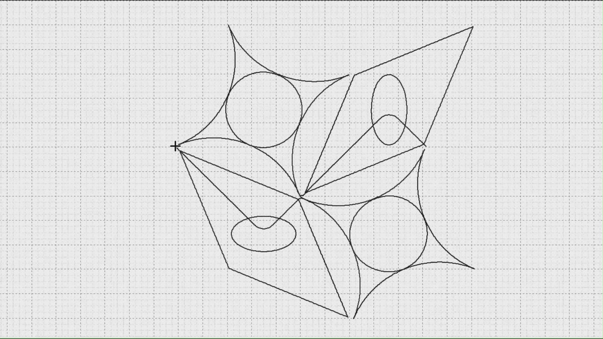 Video preview of Inscription digital pantograph stitching out on a longarm quilting machine