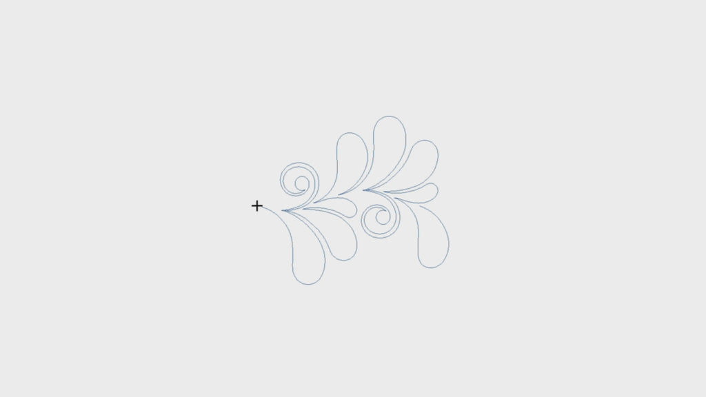 video preview thumbnail of Longbourn Swirl feather swirl digital pantograph pattern for longarm quilting