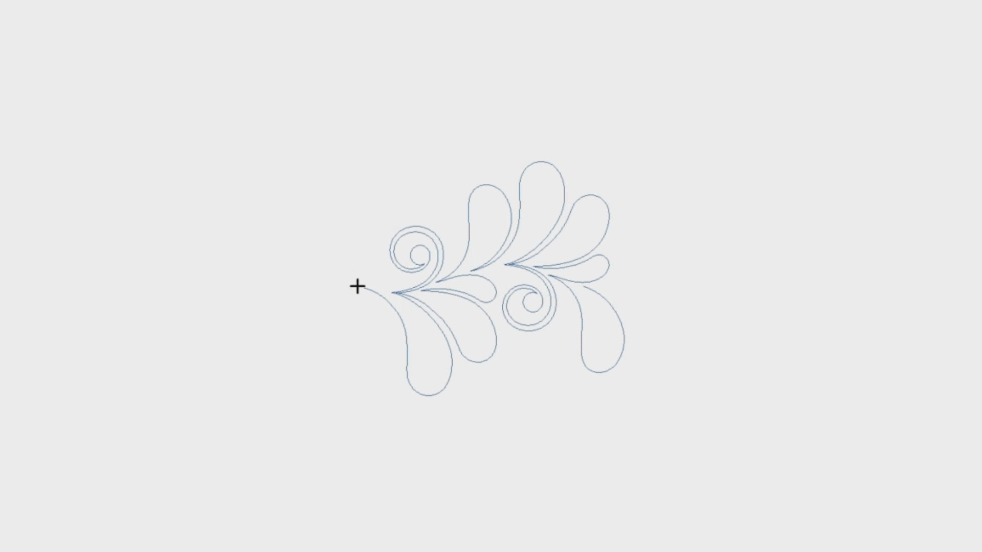 video preview thumbnail of Longbourn Swirl feather swirl digital pantograph pattern for longarm quilting
