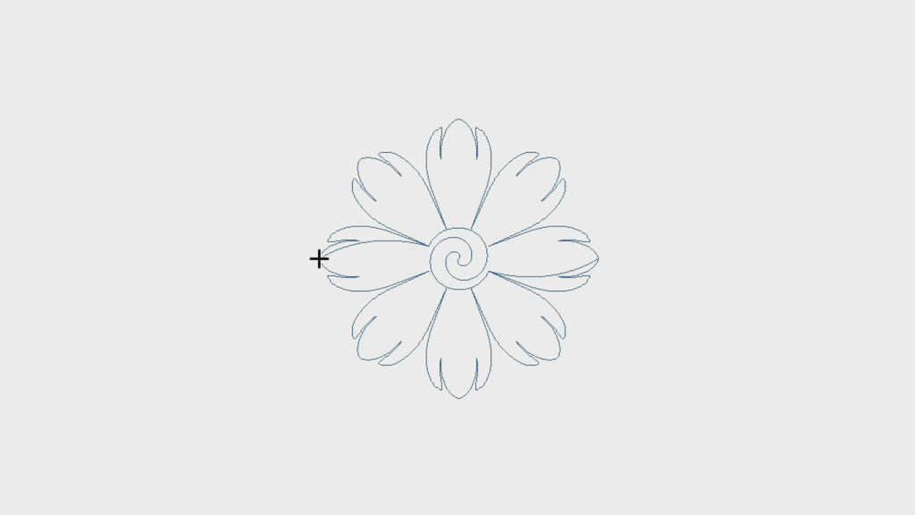 Video demo of the Cosmos floral quilting pantograph in action, showing this cheerful floral pantograph stitching smoothly on a longarm machine.
