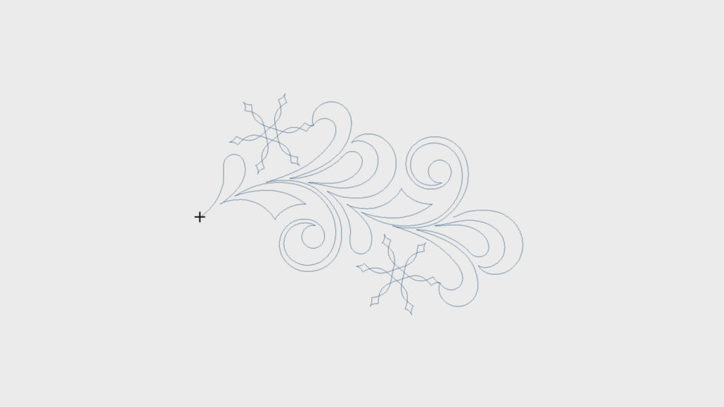 Video preview of Miss Elizabeth Frost quilting pantograph stitch-out demonstration
