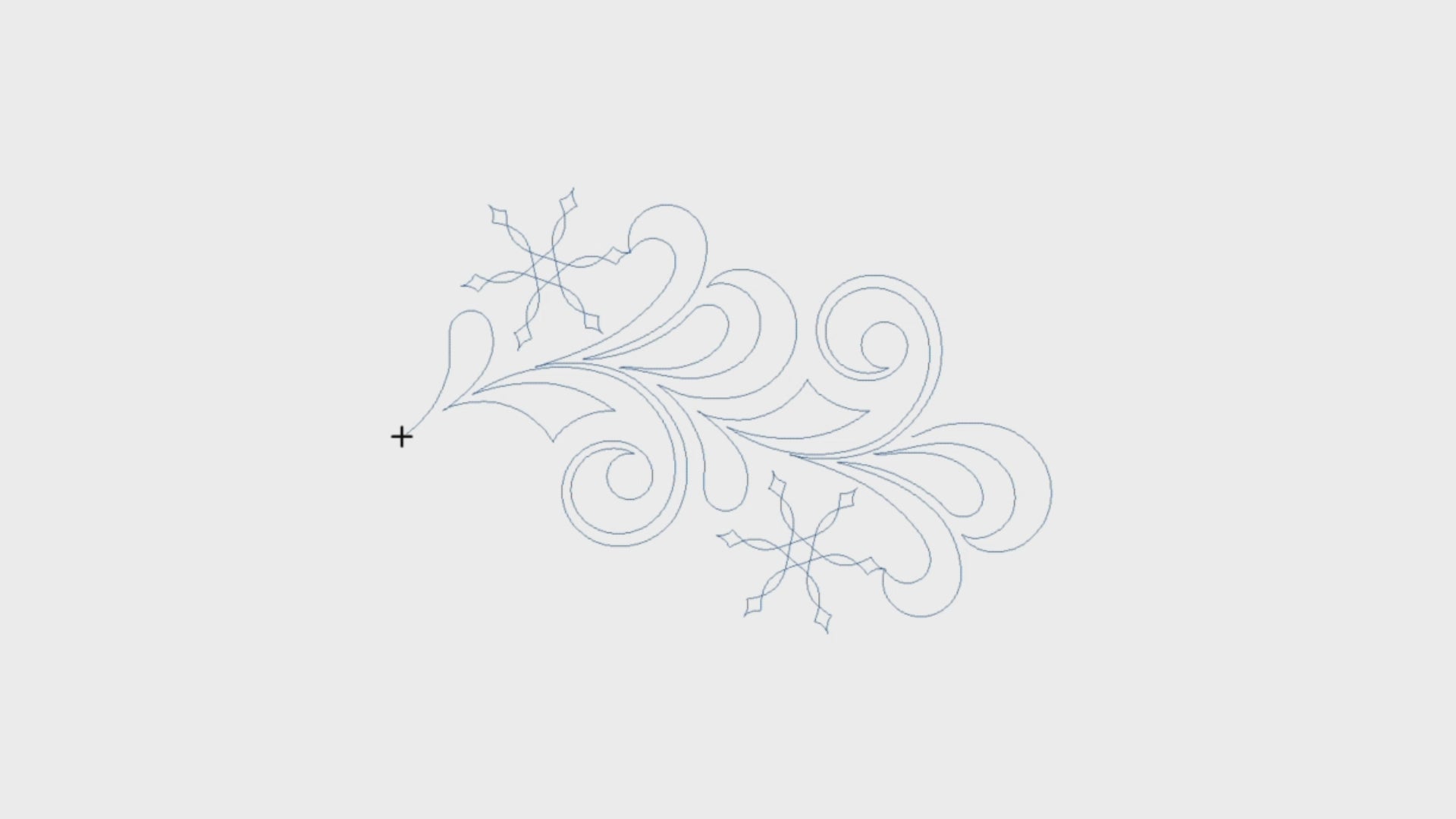Video preview of Miss Elizabeth Frost quilting pantograph stitch-out demonstration