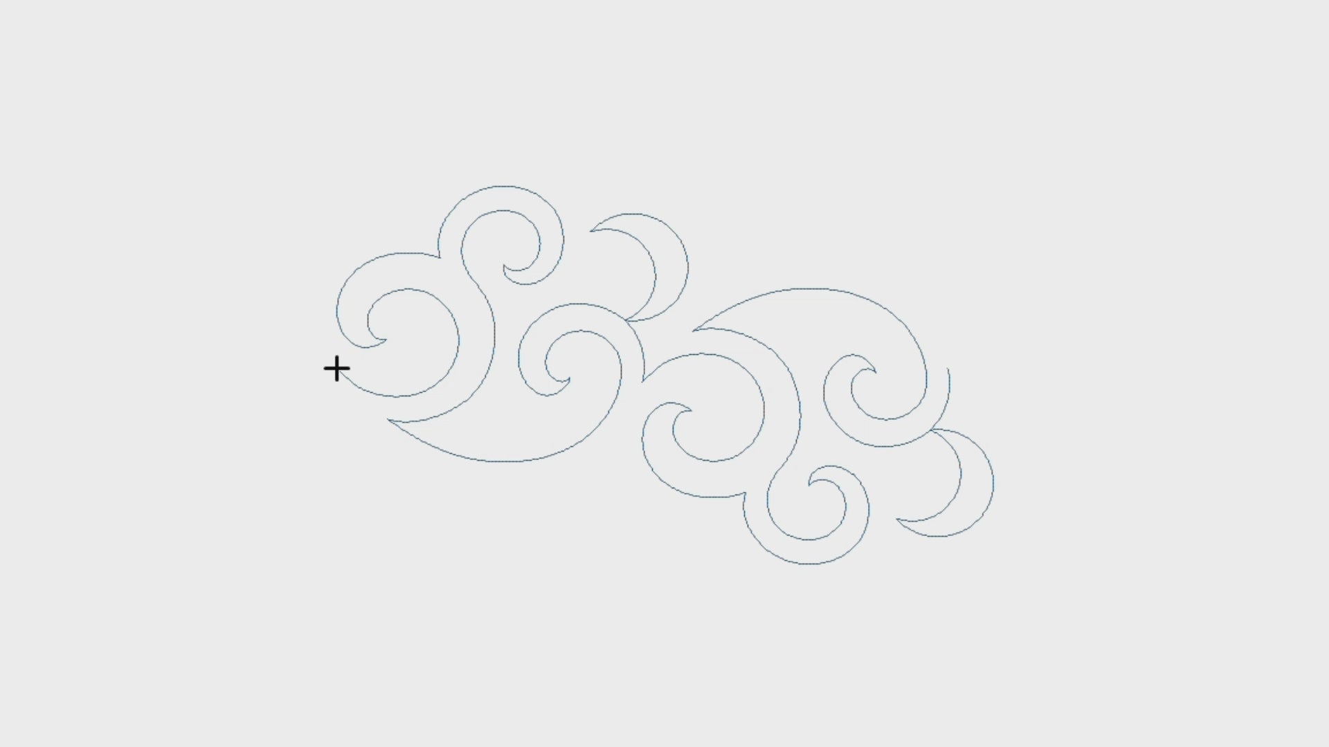 Video demo of the Twirling Moon digital swirl pantograph stitching across a quilt