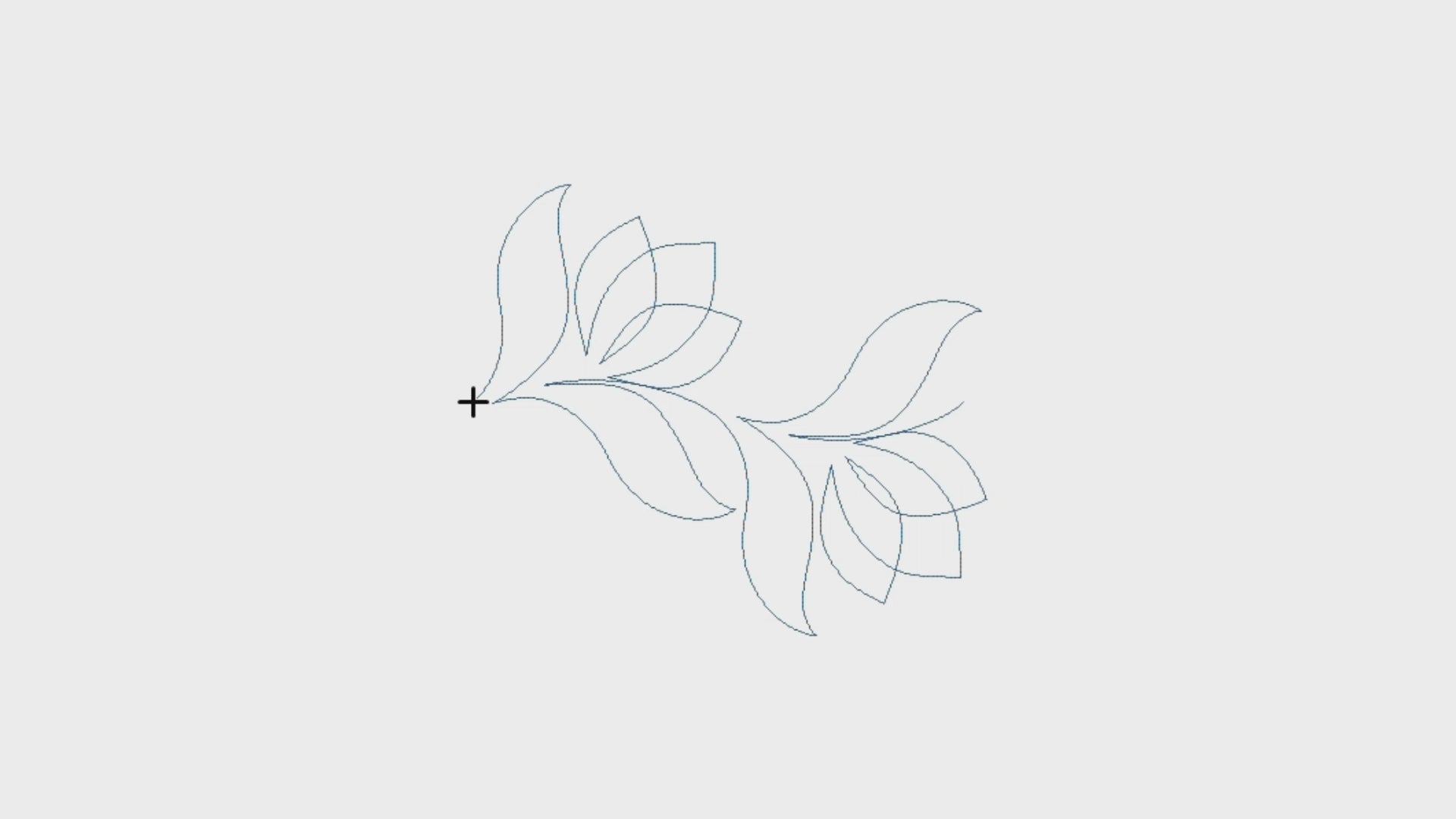 Tulip Tango digital pantograph with clean floral shapes and flowing edge-to-edge texture for longarm quilting