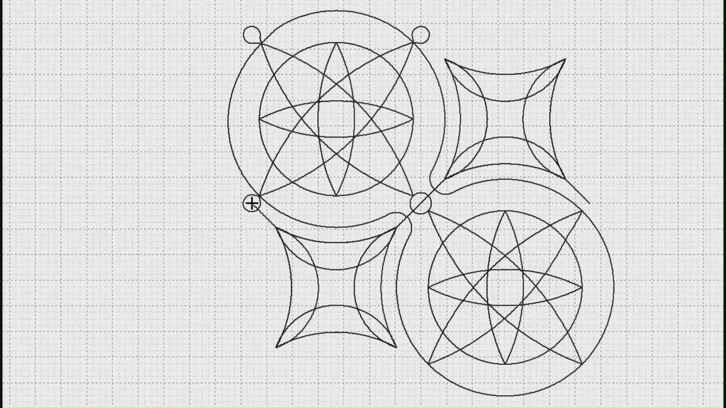 Video preview of Quark modern geometric quilting pantograph stitching out on a longarm quilting machine