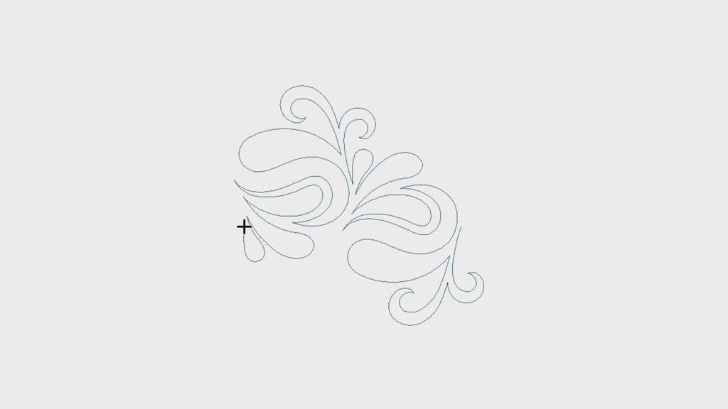 Video demo of Bedhead digital feather pantograph stitching out on a longarm