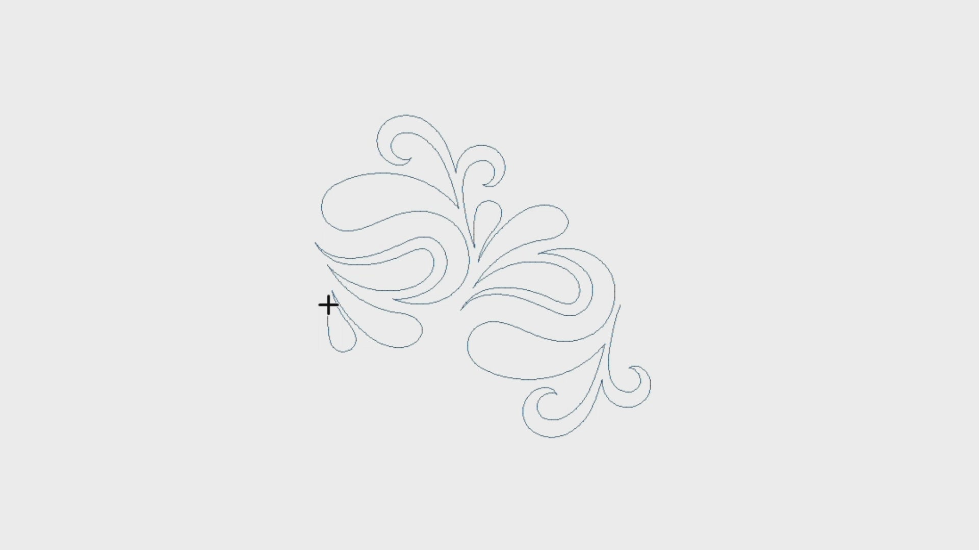Video demo of Bedhead digital feather pantograph stitching out on a longarm