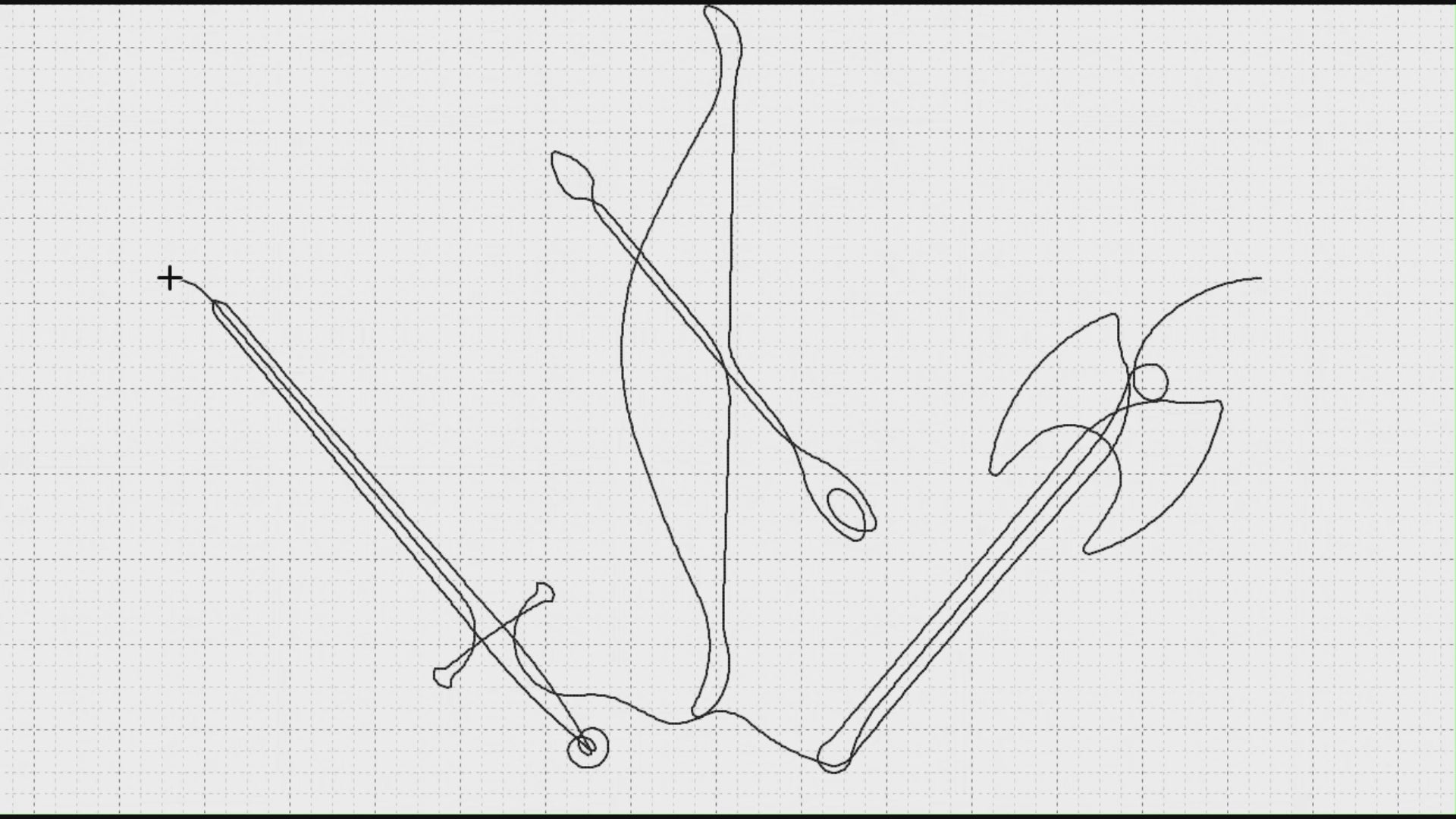 Video preview of You Have My Weapons novelty pantograph pattern stitching out on a longarm quilting machine
