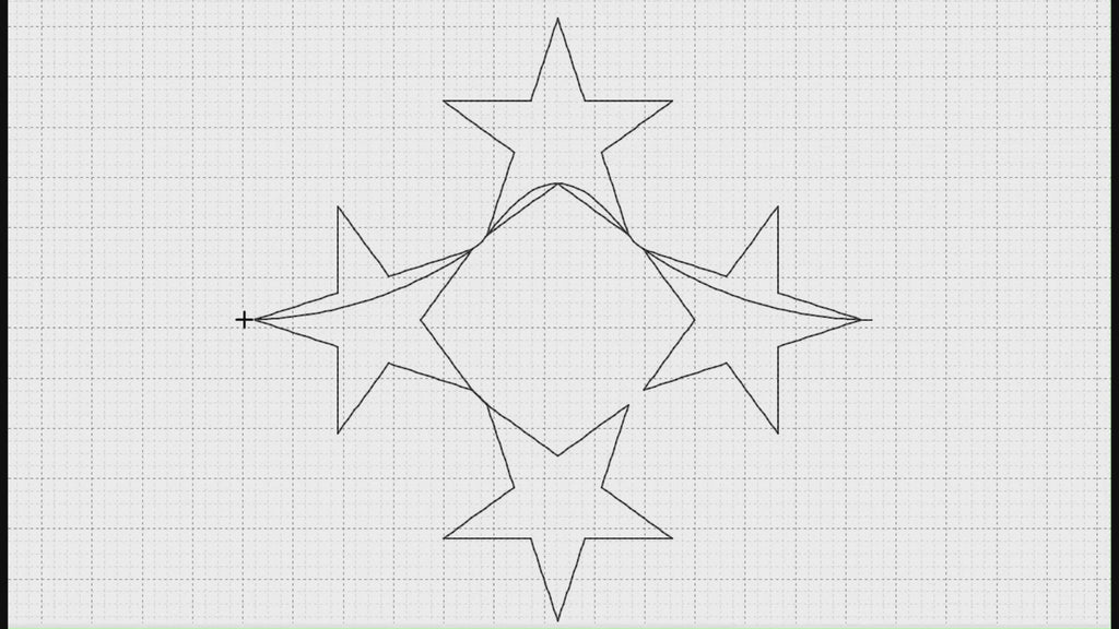 Video preview of Around the Stars longarm pantograph stitching a continuous line star and snowflake edge to edge quilting design