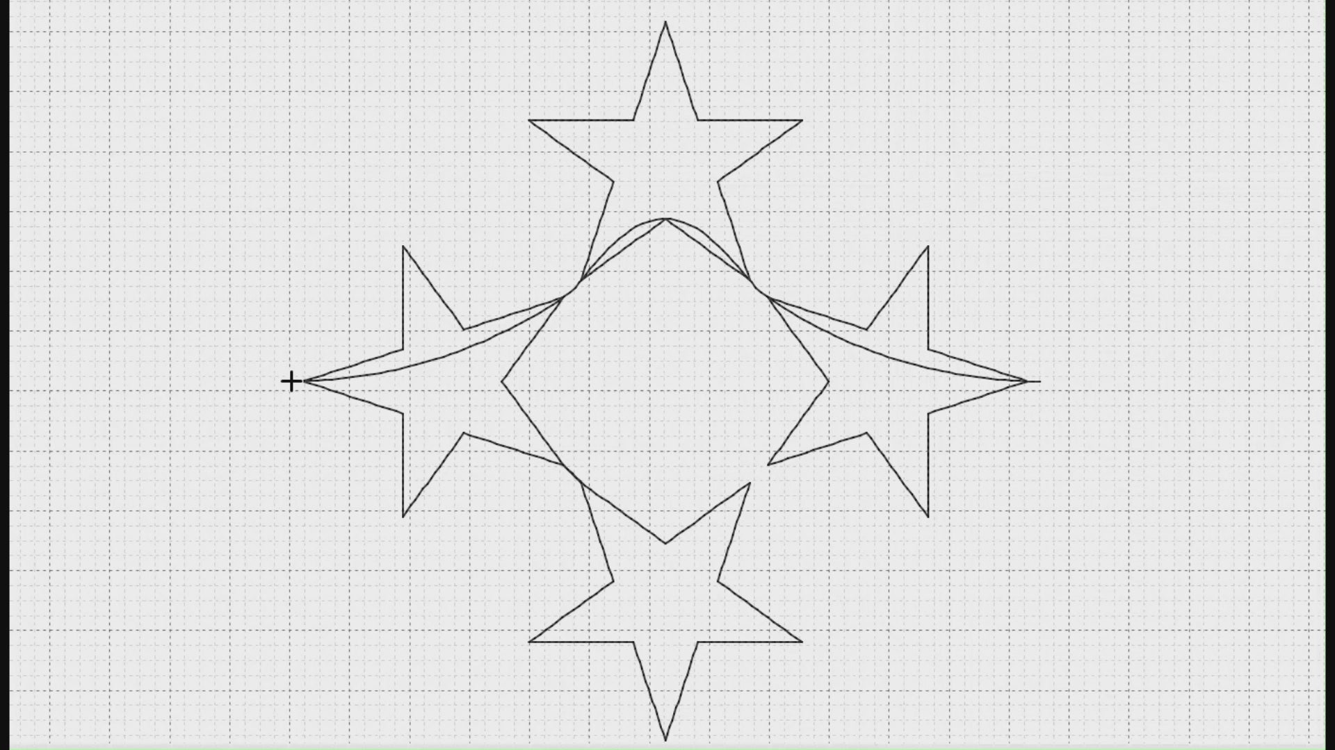 Video preview of Around the Stars longarm pantograph stitching a continuous line star and snowflake edge to edge quilting design