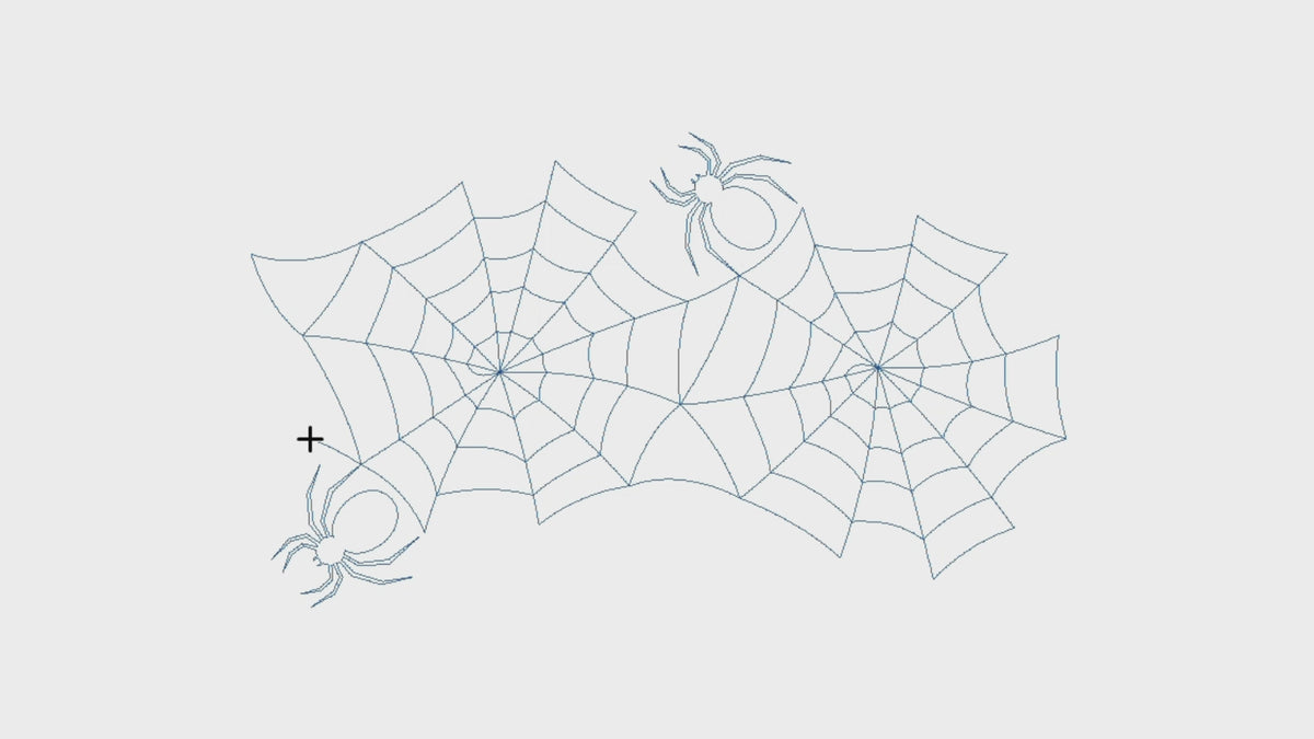 Video preview of the Spider Silk spooky quilting pantograph, a digital quilting design for longarm machines