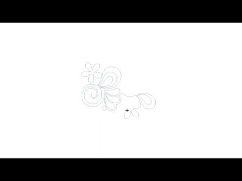 Video demo of Jovial playful floral swirl quilting pantograph stitching continuous swirling curves on a longarm machine