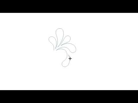 Video demonstration of the Spray teardrop pantograph quilting design running on a longarm quilting machine — digital pantograph in action